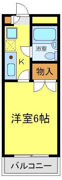 サンライズ水村(1K/1階)の間取り写真