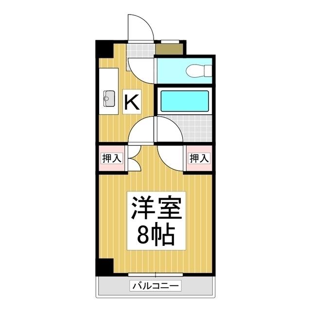 ハイツサンフラワー(1K/2階)の間取り写真