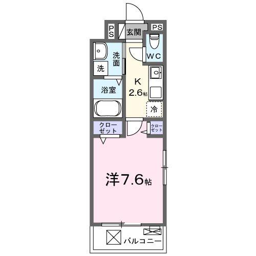 ヒカルサ静岡田町(1K/3階)の間取り写真