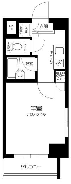 ルーブル新橋(1K/7階)の間取り写真