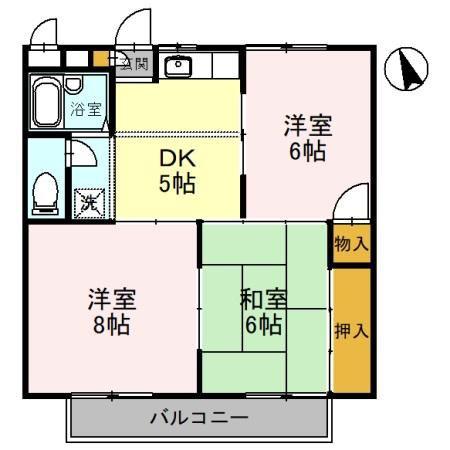 メゾンドM(3DK/3階)の間取り写真
