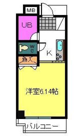 グランエクセル泉佐野(1K/3階)の間取り写真