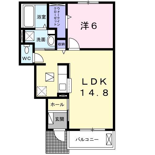 パーチェ(1LDK/1階)の間取り写真
