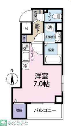 プレーマ南千住(ワンルーム/3階)の間取り写真