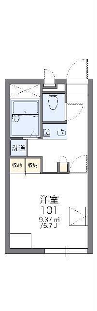 レオパレス峰(1K/2階)の間取り写真