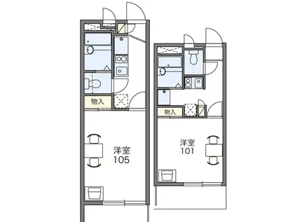 ＪＲ横須賀線 東戸塚駅 徒歩20分 3階建 築23年(1K/1階)の間取り写真