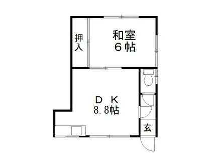 上田マンション(1DK/2階)の間取り写真