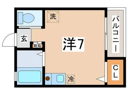 アルメリア(ワンルーム/1階)の間取り写真