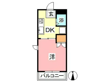 マンション吉野(1K/3階)の間取り写真