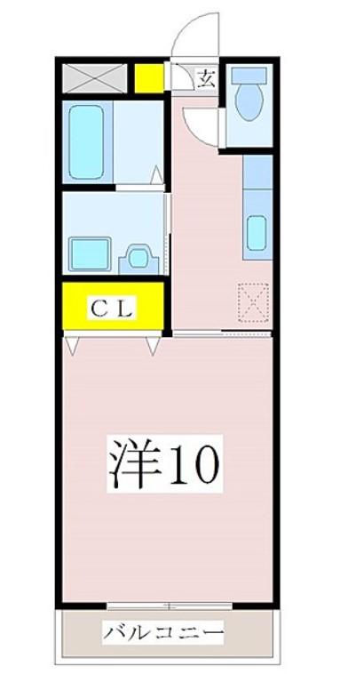 レジデンス福永(1K/3階)の間取り写真