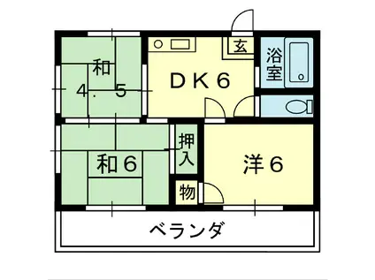 メゾン上ノ郷A(3DK/2階)の間取り写真