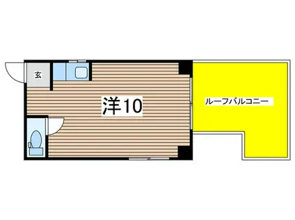 石川橋江本ビル(ワンルーム/4階)の間取り写真