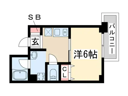 ウィルドゥ新大阪エス1(1K/4階)の間取り写真