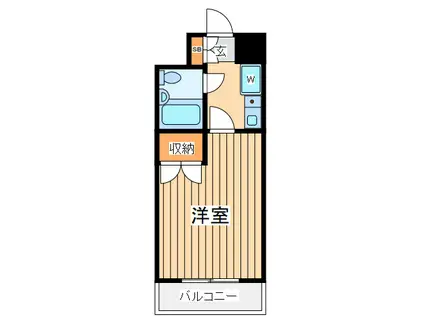 ジョイテル武蔵小杉(1K/3階)の間取り写真