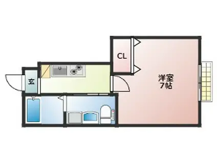 MIMI COCO(1K/1階)の間取り写真