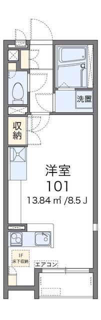 ネクストナカジマ(1K/2階)の間取り写真