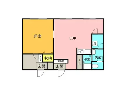 ロジェ札幌25(1LDK/11階)の間取り写真