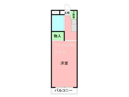メゾンド本厚木(ワンルーム/4階)の間取り写真