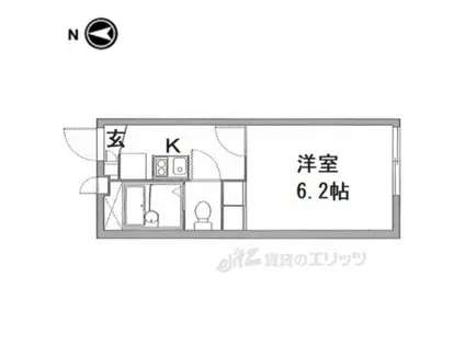 レオパレスIMPULⅢ(1K/1階)の間取り写真