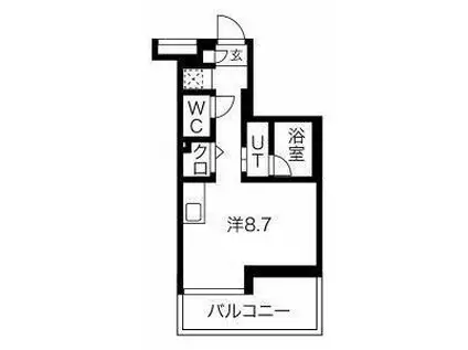 マテリア横浜ノース(ワンルーム/3階)の間取り写真