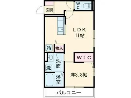 D-ROOM高須南(1LDK/2階)の間取り写真
