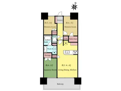 ザ・レジデンス水戸(3LDK/2階)の間取り写真