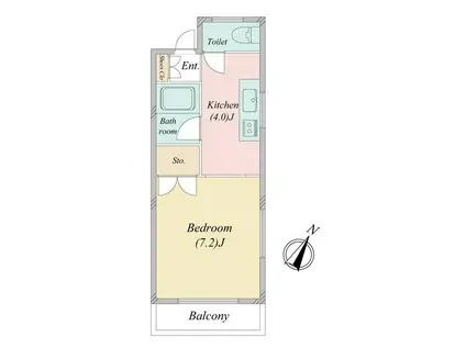 コーポオオサワ(1K/2階)の間取り写真