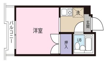 アイズフラット中村橋(ワンルーム/2階)の間取り写真
