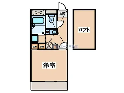 レオパレスQ(1K/3階)の間取り写真