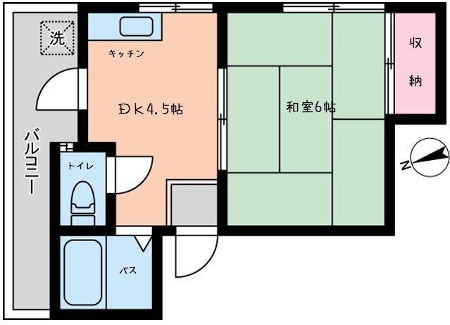 ヴィラ池袋(1K/3階)の間取り写真