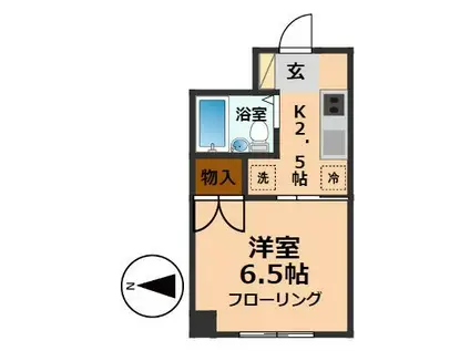 ディステルハイツ(1K/2階)の間取り写真