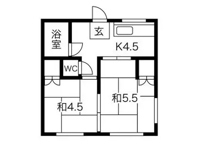 エステート早田(2K/2階)の間取り写真