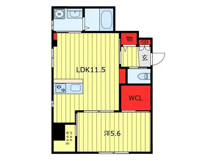 田端コーポ(1LDK/1階)の間取り写真