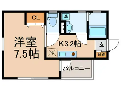 コンフォートレジデンス(1K/3階)の間取り写真