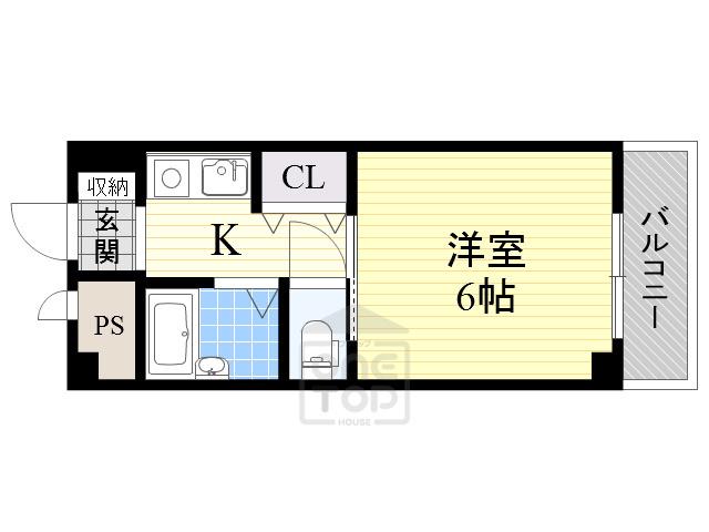 シロハイヌ(1K/3階)の間取り写真