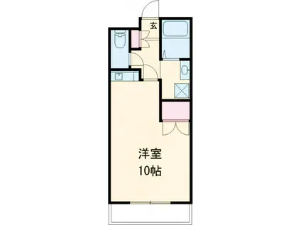 パレット新屋敷(ワンルーム/2階)の間取り写真