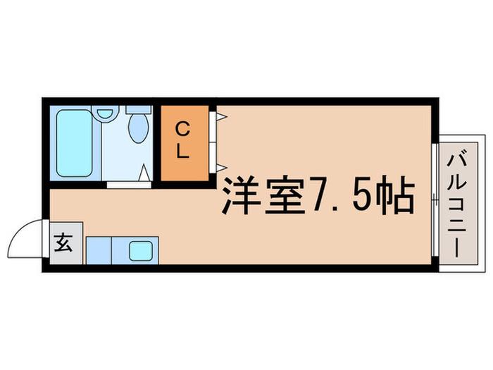 メゾンG&S(ワンルーム/1階)の間取り写真
