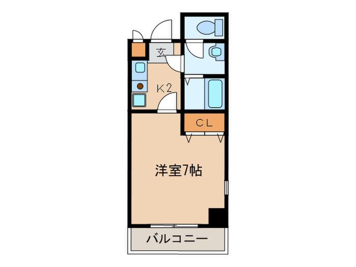 スパジオ博多(1K/3階)の間取り写真