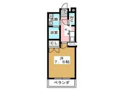 HIRO尾頭橋(ワンルーム/2階)の間取り写真