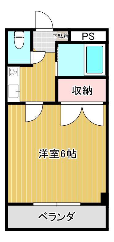 サンライズ新庄銀座(1K/2階)の間取り写真