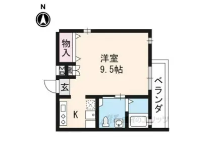 エスペランス(ワンルーム/3階)の間取り写真