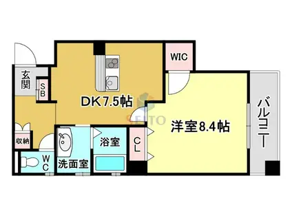 PRESCELT(1LDK/4階)の間取り写真