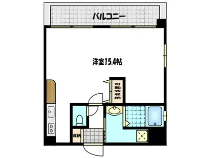 ファインエレガンスビル(1DK/6階)の間取り写真