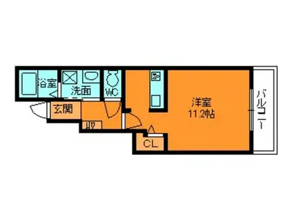 BELLE VILLE B-2(ワンルーム/1階)の間取り写真