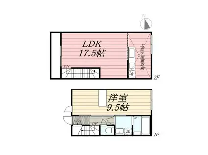 アレイ5(1LDK/1階)の間取り写真