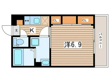 リブリ・大倉山(1K/3階)の間取り写真