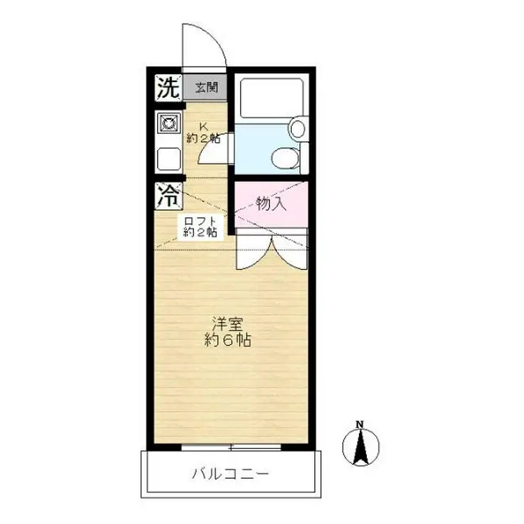 ベルヴェ・一ツ橋 2階階 間取り