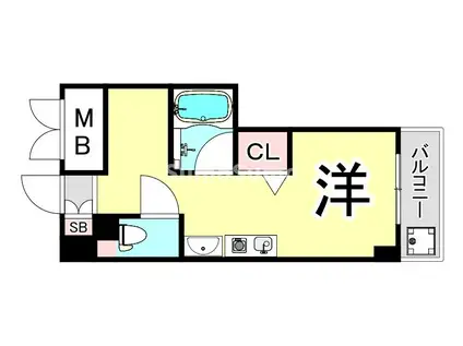 グロース西宮北口(ワンルーム/2階)の間取り写真