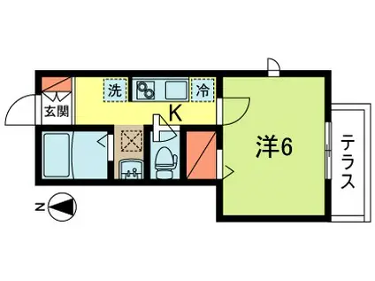 アルバ経堂(1K/1階)の間取り写真