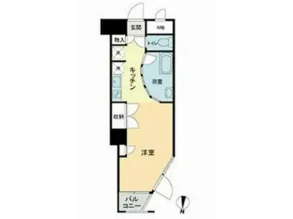 仙台リエゾン(ワンルーム/8階)の間取り写真